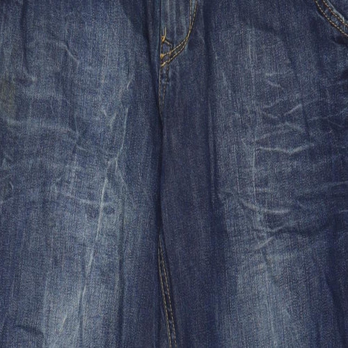 River Island Mens Blue Cotton Skinny Jeans Size 34 in L32 in Regular Drawstring