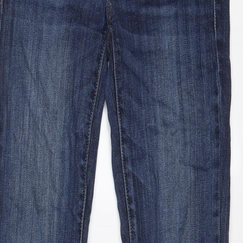 AMERICAN EA] Womens Blue Cotton Bootcut Jeans Size 30 in L29 in Regular Zip