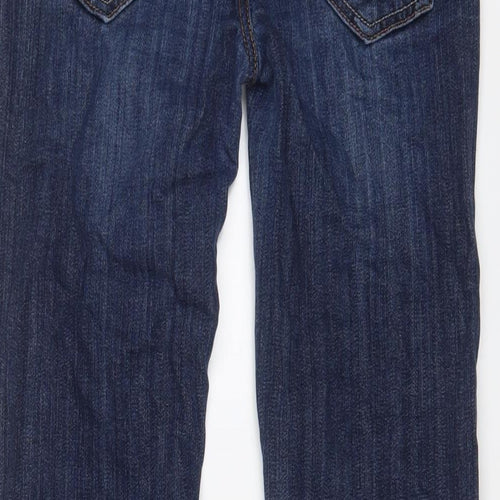 AMERICAN EA] Womens Blue Cotton Bootcut Jeans Size 30 in L29 in Regular Zip