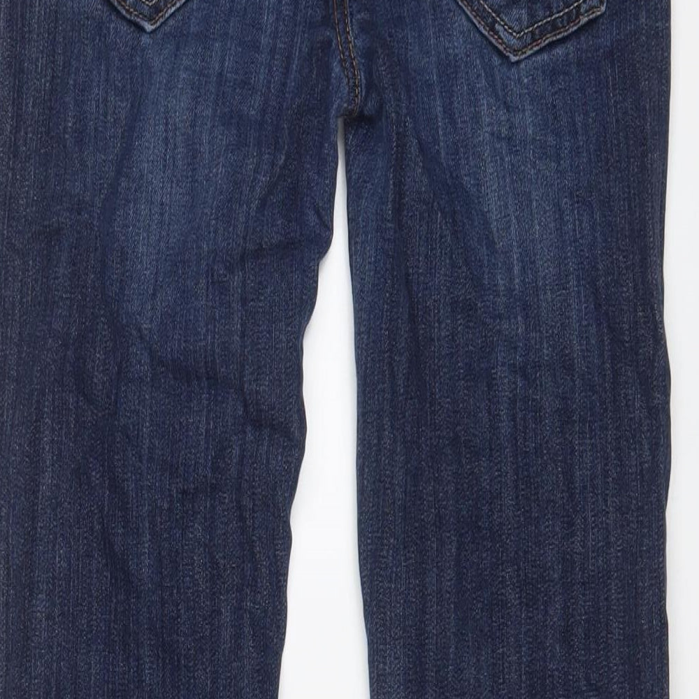 AMERICAN EA] Womens Blue Cotton Bootcut Jeans Size 30 in L29 in Regular Zip
