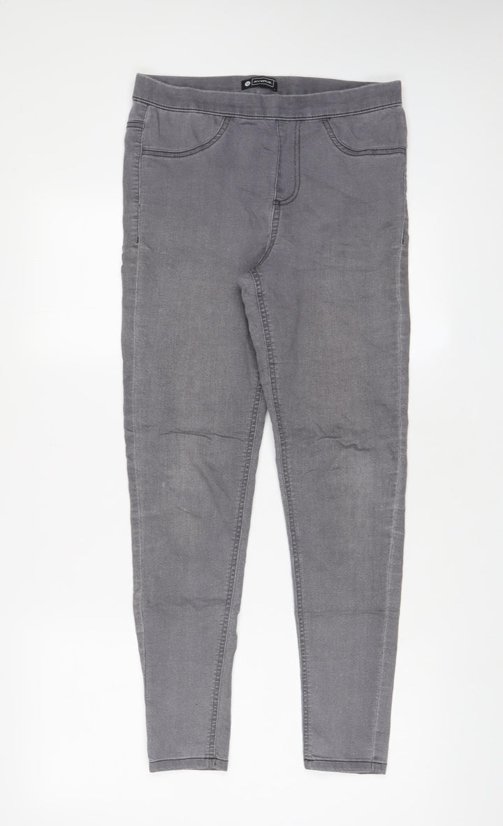 Avenue Womens Grey Cotton Jegging Jeans Size 12 L28 in Regular
