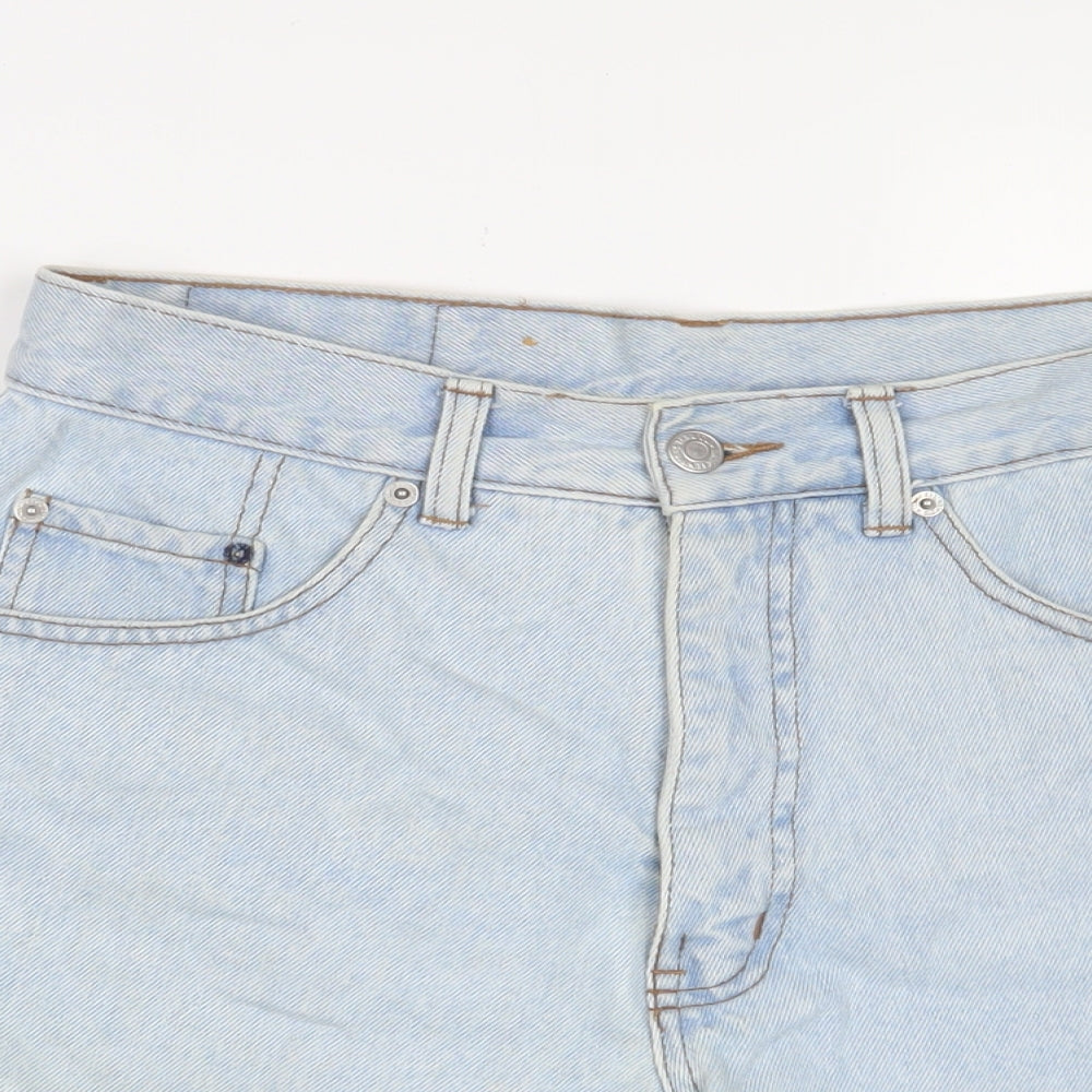 Levi's Womens Blue Cotton Basic Shorts Size 32 L4 in Regular Zip