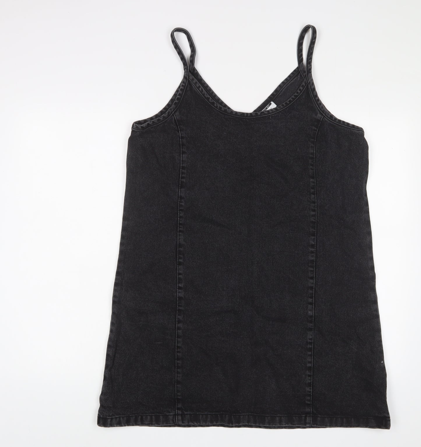 Noisy may Womens Black Cotton A-Line Size L Scoop Neck Pullover