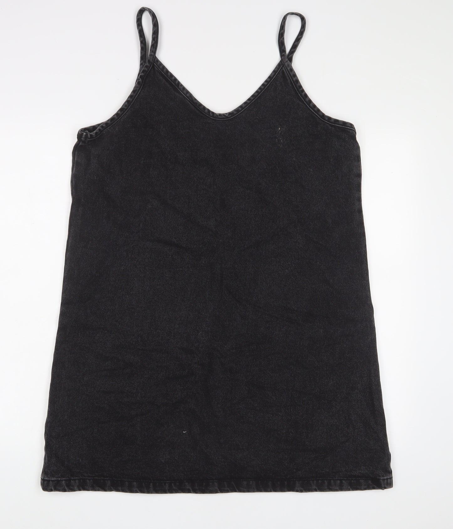 Noisy may Womens Black Cotton A-Line Size L Scoop Neck Pullover