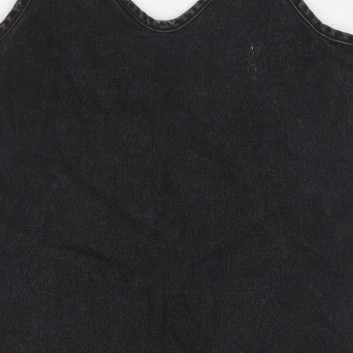Noisy may Womens Black Cotton A-Line Size L Scoop Neck Pullover