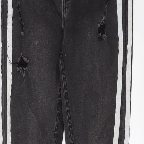 Boohoo Mens Grey Cotton Skinny Jeans Size 28 in L30 in Regular Zip