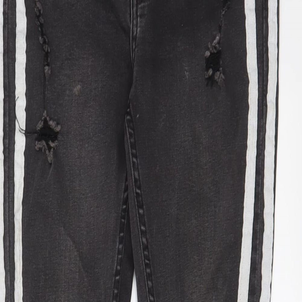 Boohoo Mens Grey Cotton Skinny Jeans Size 28 in L30 in Regular Zip