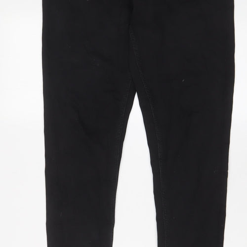 Marks and Spencer Womens Black Cotton Skinny Jeans Size 12 L31 in Regular Zip