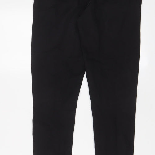Marks and Spencer Womens Black Cotton Skinny Jeans Size 12 L31 in Regular Zip