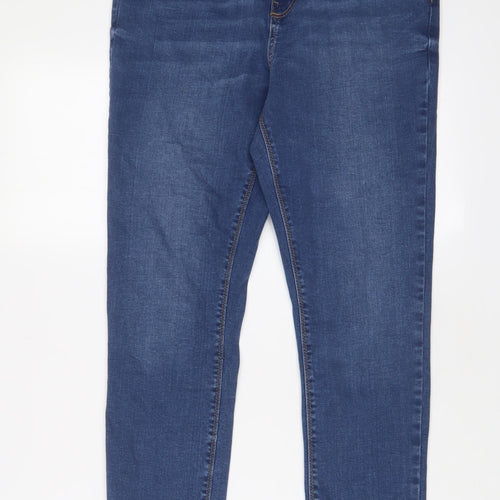 Denim & Co. Womens Blue Cotton Skinny Jeans Size 30 in L28 in Regular Zip