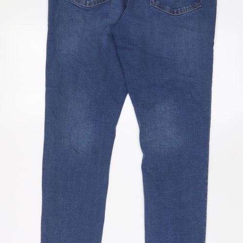 Denim & Co. Womens Blue Cotton Skinny Jeans Size 30 in L28 in Regular Zip