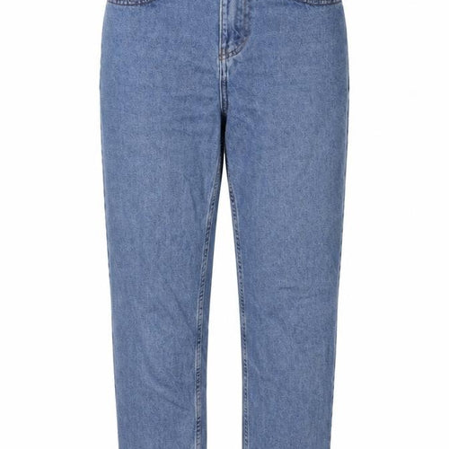 Denim & Co. Womens Blue Cotton Straight Jeans Size 8 L26 in Regular Zip