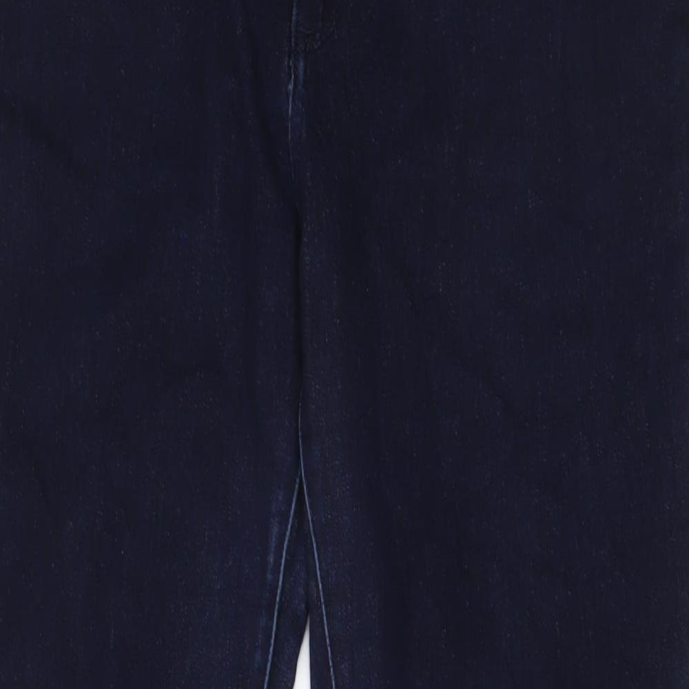 Levi's Womens Blue Cotton Straight Jeans Size 14 L29 in Regular Zip