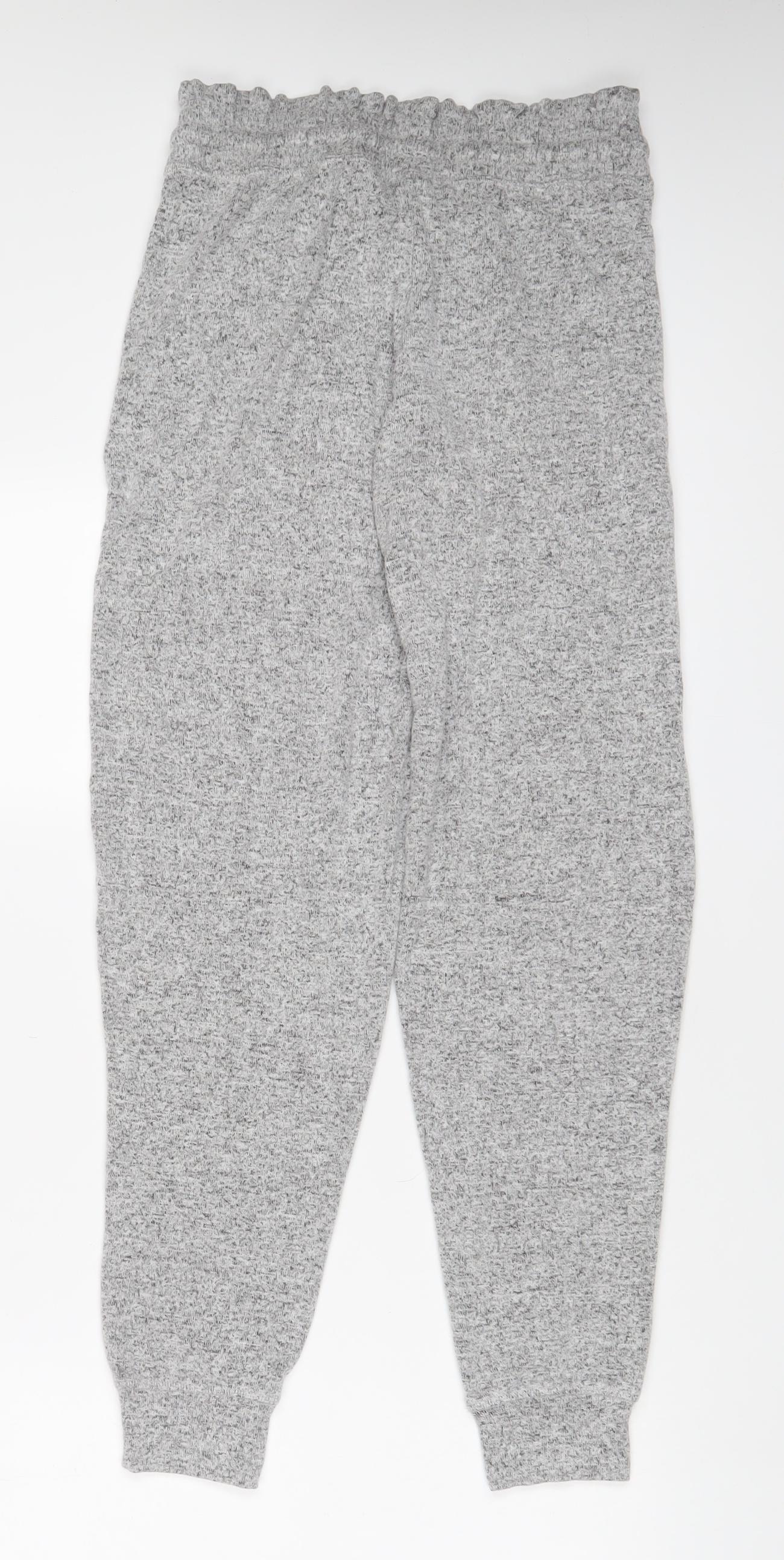 Marks and Spencer Womens Grey Solid Viscose Babydoll Pyjama Pants Size 6 Drawstring
