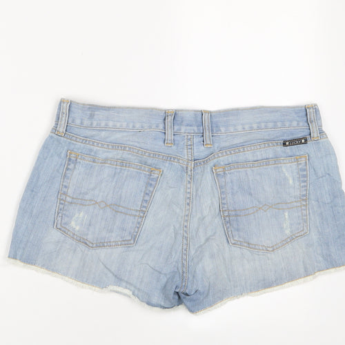 Lucky Brand Womens Blue Camel Basic Shorts Size 8 Regular Zip