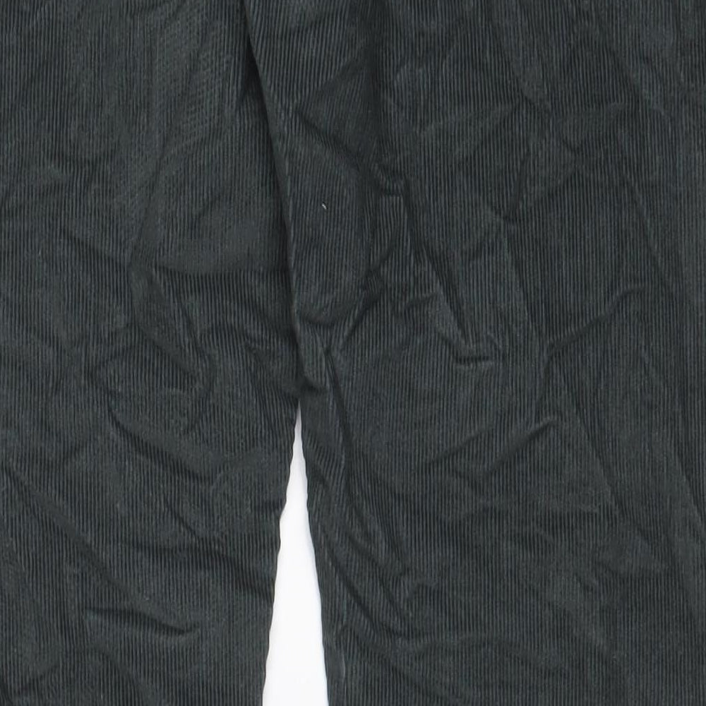 NEXT Mens Green Cotton Trousers Size 36 in L32 in Regular Zip