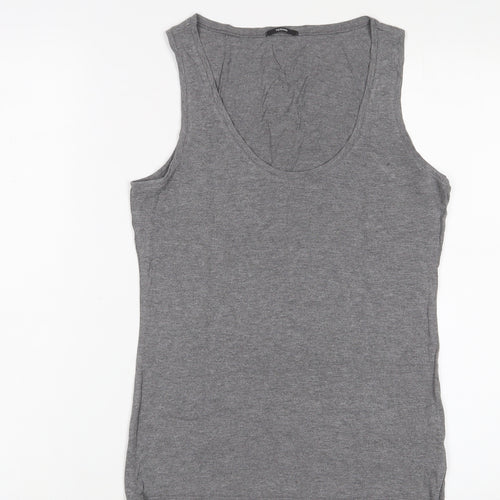 Tezenis Womens Grey Viscose Basic Tank Size L Scoop Neck