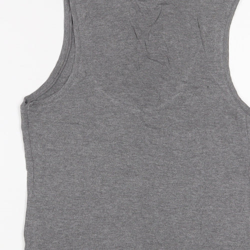 Tezenis Womens Grey Viscose Basic Tank Size L Scoop Neck