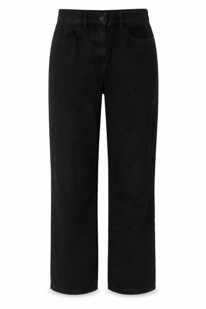 COLLUSION Womens Black Cotton Straight Jeans Size 28 in L30 in Regular Zip