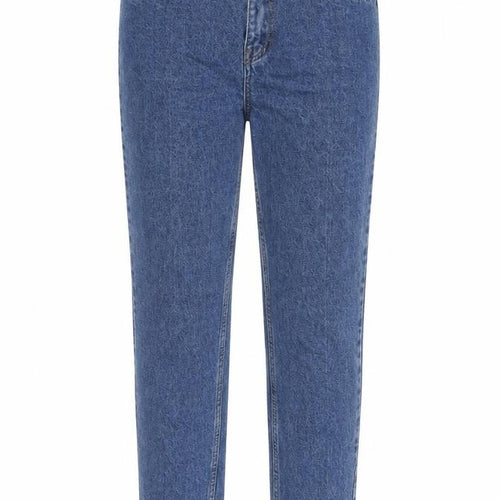 Denim & Co. Womens Blue Cotton Straight Jeans Size 8 L29 in Regular Zip