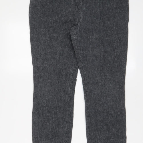 Per Una Womens Grey Cotton Skinny Jeans Size 12 L26 in Regular Zip