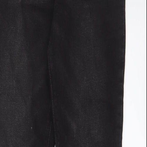 Denim & Co. Womens Grey Cotton Skinny Jeans Size 12 L29 in Regular Zip