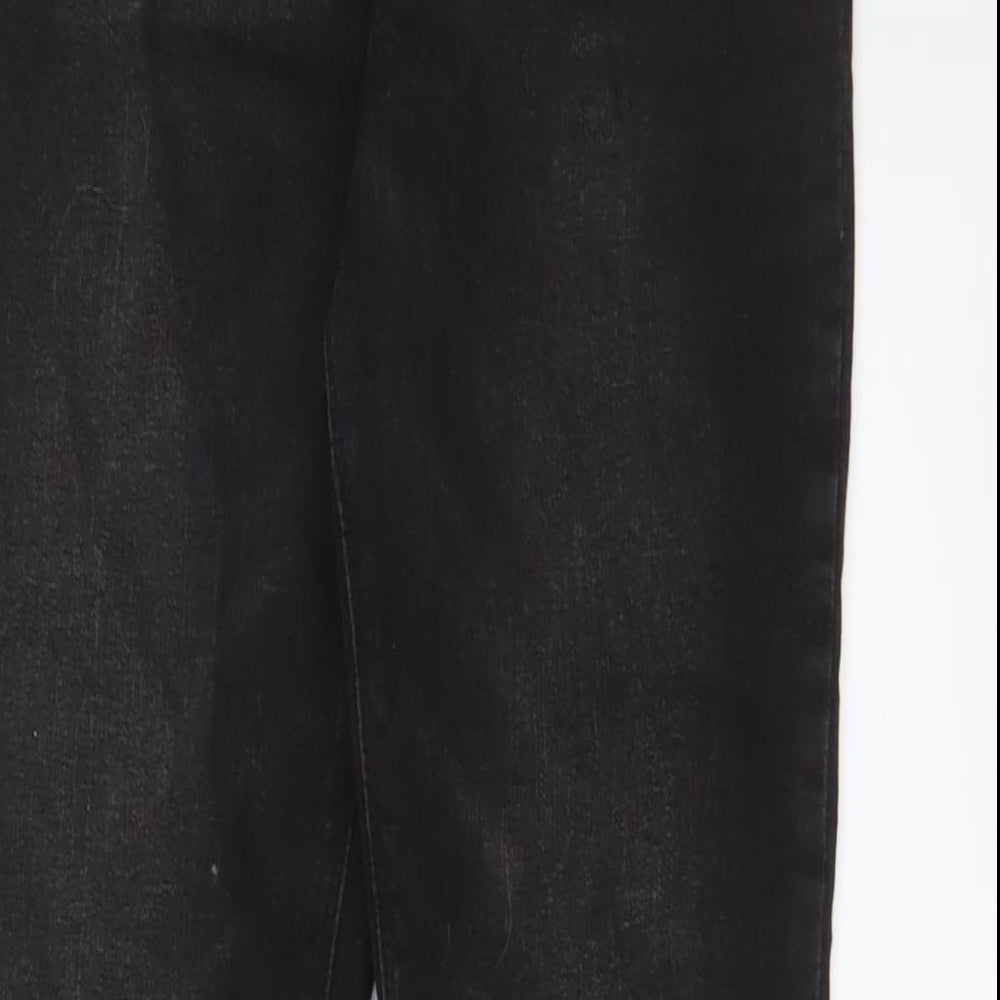 Denim & Co. Womens Grey Cotton Skinny Jeans Size 12 L29 in Regular Zip