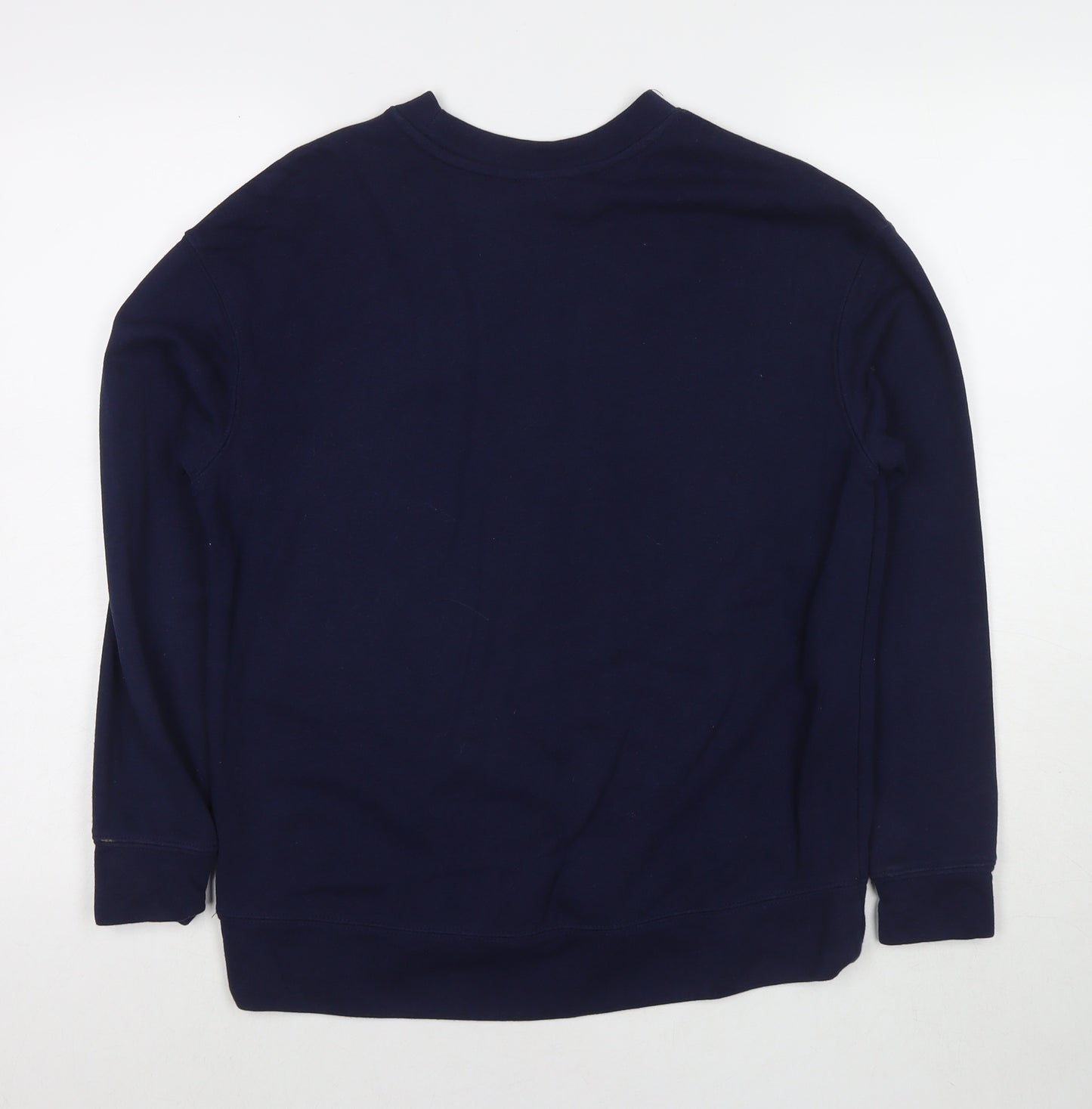 H&M Womens Blue Cotton Pullover Sweatshirt Size S Pullover - Flowers
