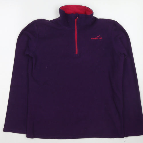 Freedom Trail Womens Purple Polyester Pullover Sweatshirt Size 6 Pullover