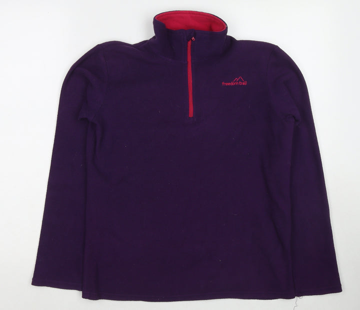 Freedom Trail Womens Purple Polyester Pullover Sweatshirt Size 6 Pullover