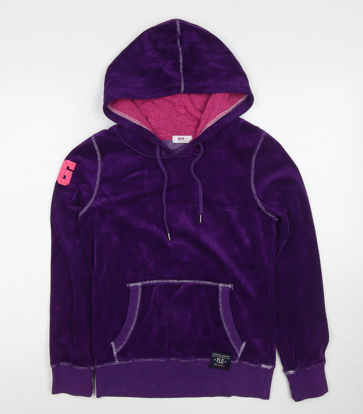 Flashlights Womens Purple Polyester Pullover Hoodie Size 6 Pullover - Size 6-8