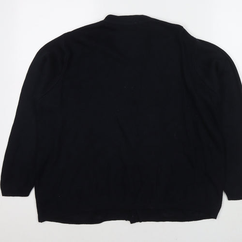Bonmarché Womens Blue V-Neck Acrylic Cardigan Jumper Size S