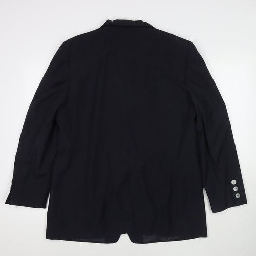 Trevira Womens Black Polyester Jacket Suit Jacket Size 18