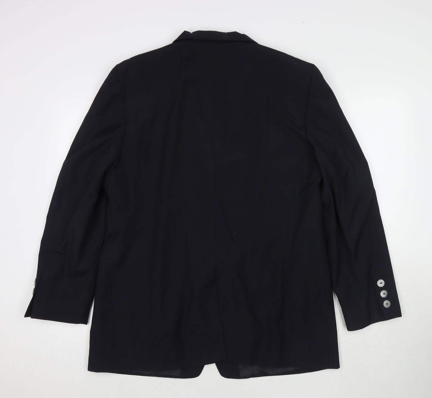 Trevira Womens Black Polyester Jacket Suit Jacket Size 18
