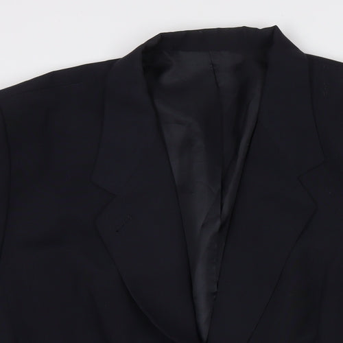 Trevira Womens Black Polyester Jacket Suit Jacket Size 18