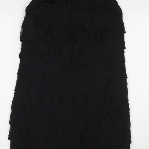 Body Flirt Womens Black Polyester Tank Dress Size 12 Scoop Neck Pullover