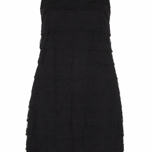 Body Flirt Womens Black Polyester Tank Dress Size 12 Scoop Neck Pullover