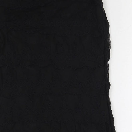 Body Flirt Womens Black Polyester Tank Dress Size 12 Scoop Neck Pullover