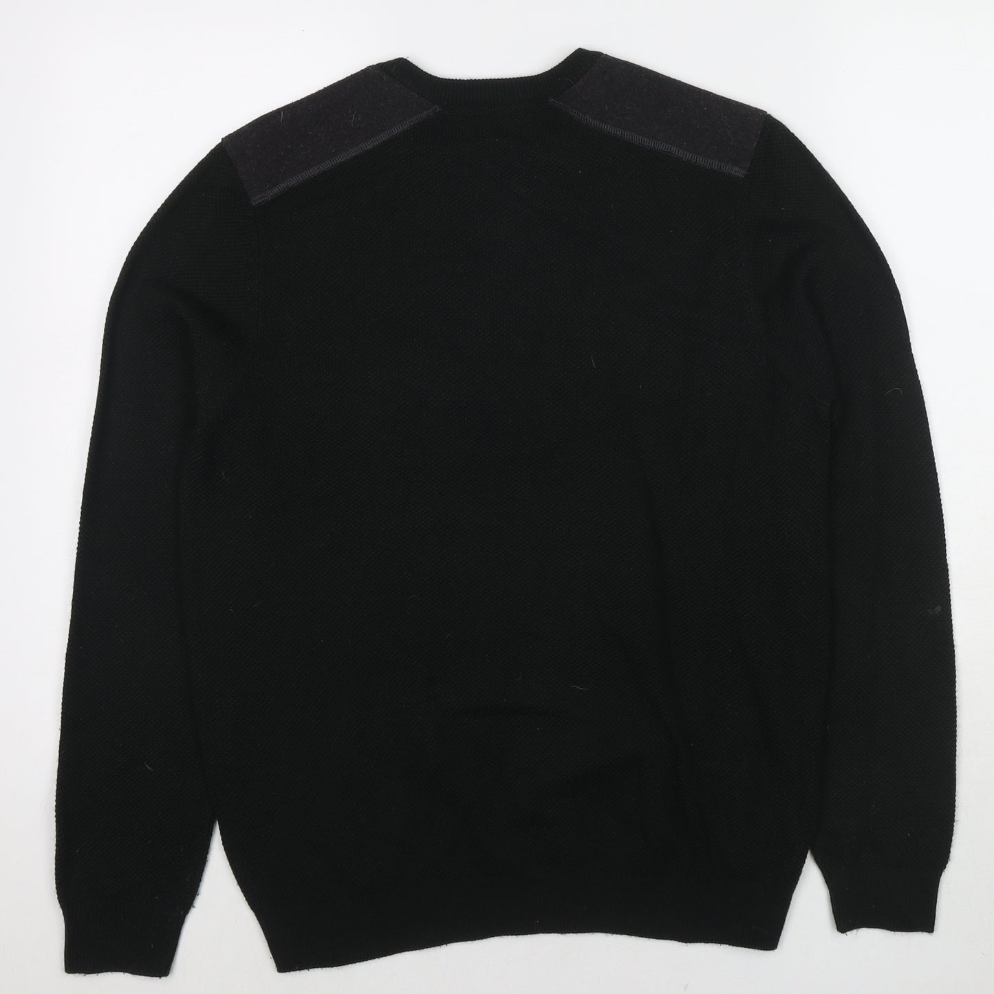 New Look Mens Green Round Neck Acrylic Pullover Jumper Size M Long Sleeve