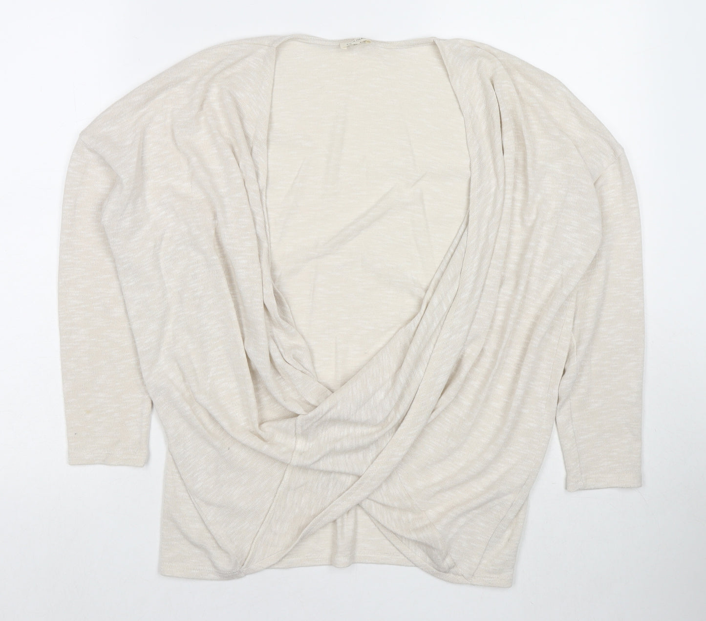 River Island Womens Ivory V-Neck Polyester Pullover Jumper Size 10