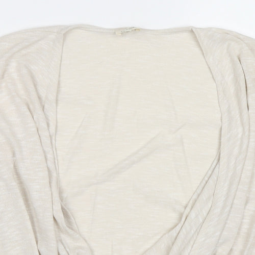 River Island Womens Ivory V-Neck Polyester Pullover Jumper Size 10