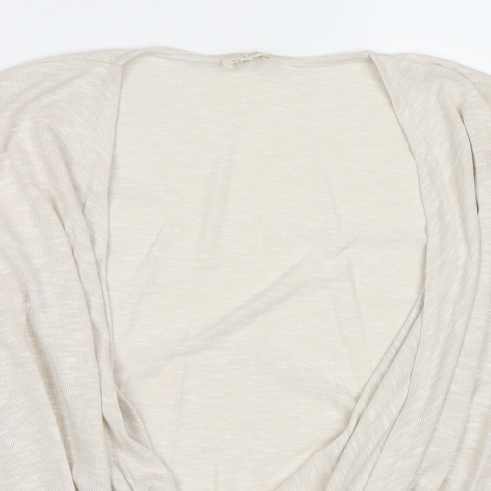 River Island Womens Ivory V-Neck Polyester Pullover Jumper Size 10