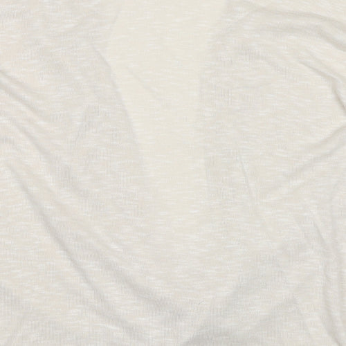 River Island Womens Ivory V-Neck Polyester Pullover Jumper Size 10