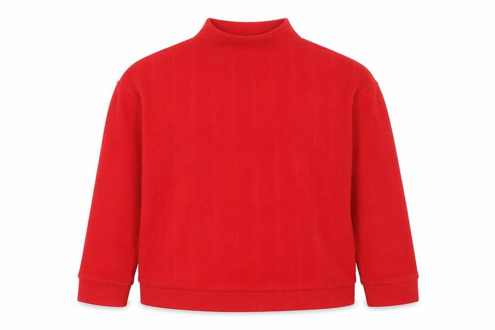 New Look Womens Red Mock Neck Polyester Pullover Jumper Size S
