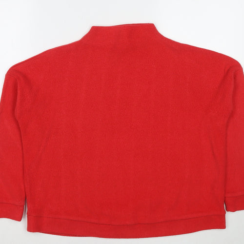 New Look Womens Red Mock Neck Polyester Pullover Jumper Size S