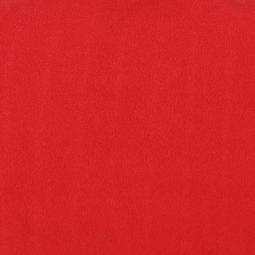 New Look Womens Red Mock Neck Polyester Pullover Jumper Size S