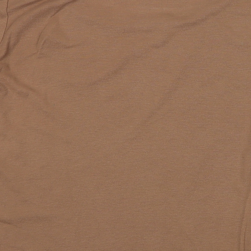 Marks and Spencer Womens Brown Round Neck Polyester Pullover Jumper Size 10