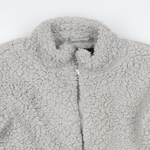 New Look Womens Grey Jacket Size S Zip