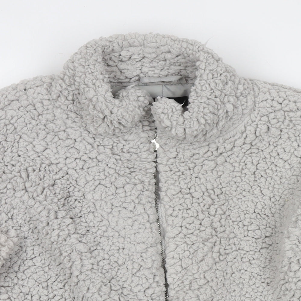 New Look Womens Grey Jacket Size S Zip