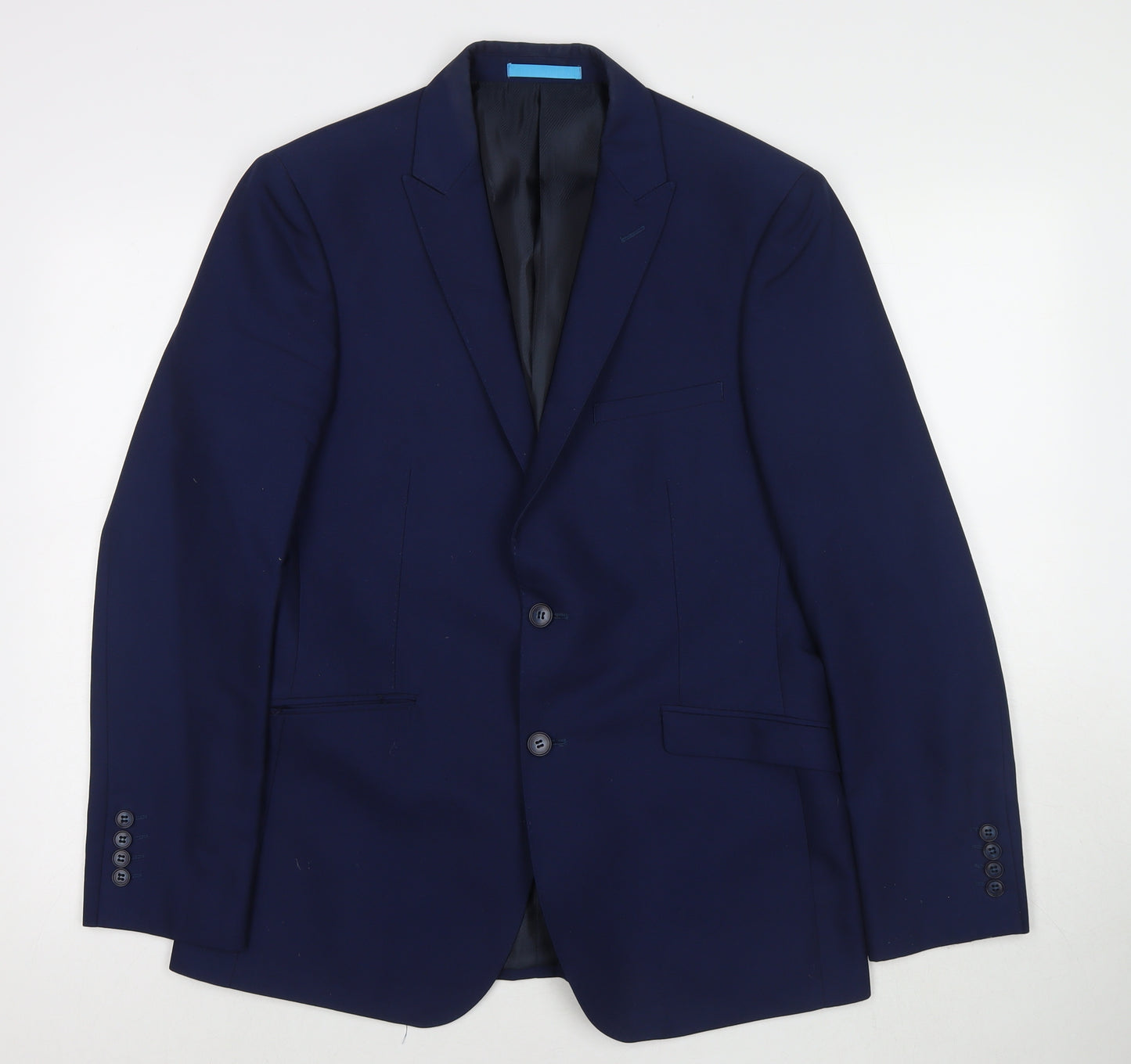 ONESIX5IVE Mens Blue Polyester Jacket Blazer Size 40 Regular
